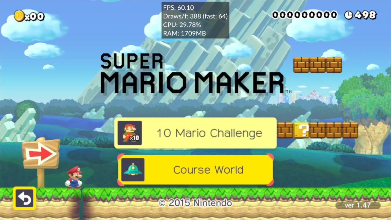 Super Mario Maker WiiU 60FPS Gameplay Android Cemu Xiaomi 11T Pro 12RAM Snapdragon888