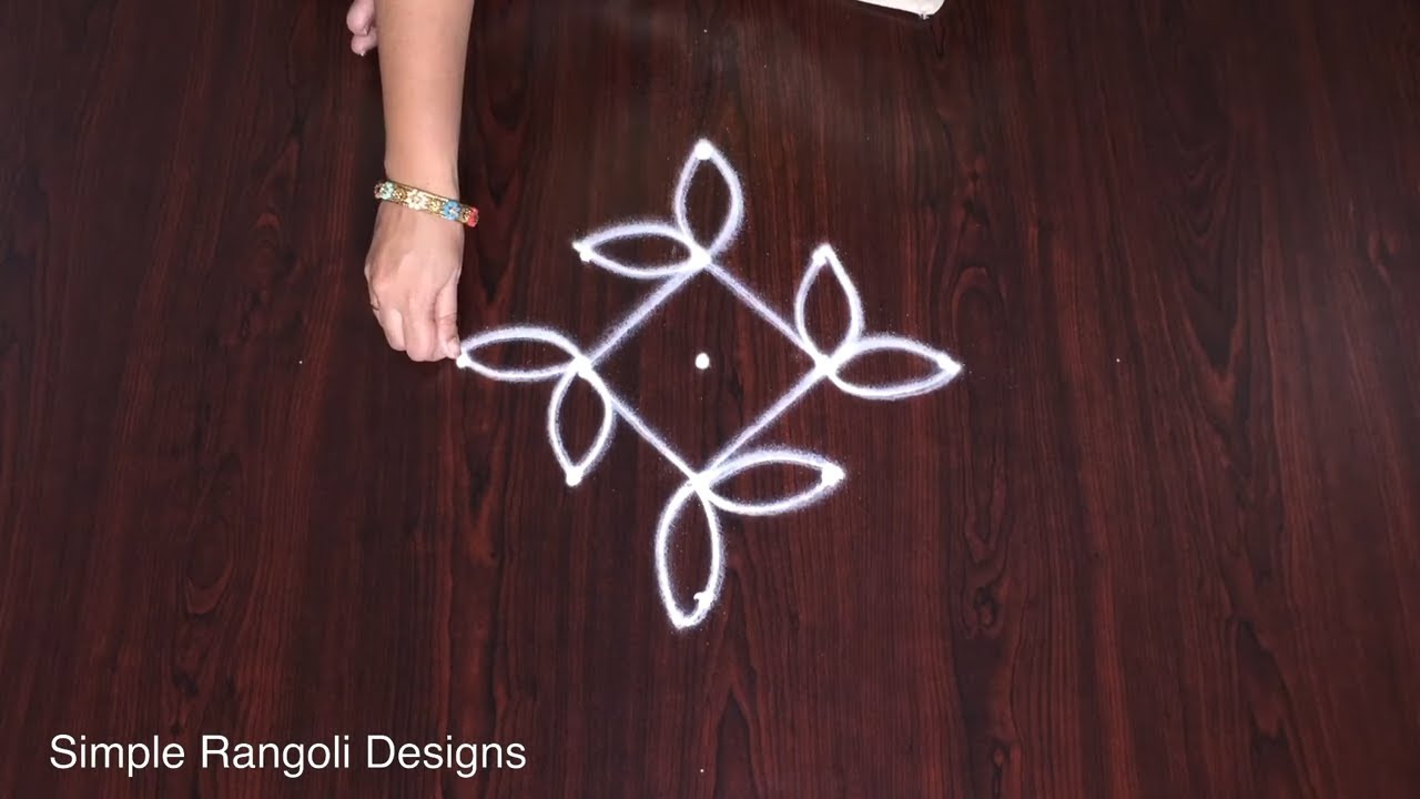 Best Rangoli | Easy Kolam for Beginners | Muggulu Designs Simple with 5 dots