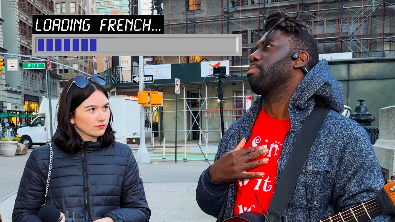 This French Girl Is About to Sing On The Street For The First Time