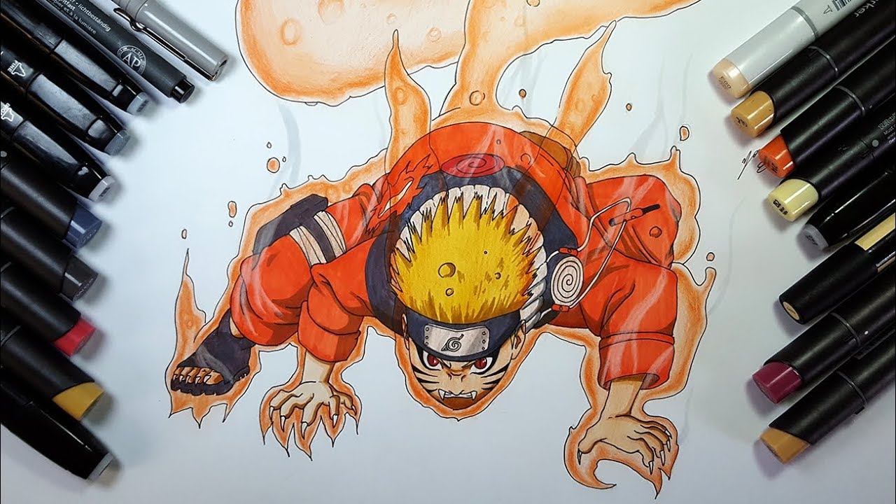 Drawing Naruto Uzumaki (Kyûbi forme)
