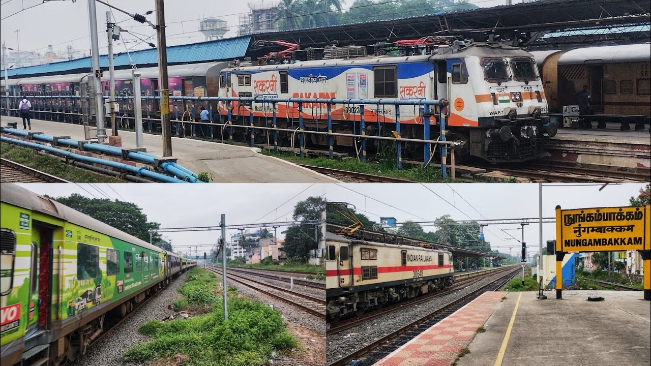 3 in 1 || Train spottings at Chennai suburbs || Pallavan, New Delhi - Puducherry and Vaigai express
