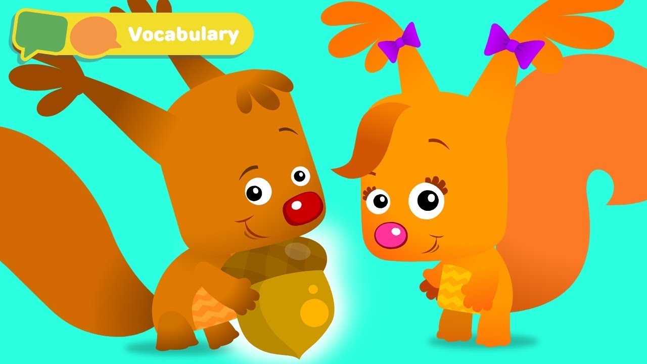 Learning First Words for Babies | We Found The Acorn with Sammy and Eve | Baby Sensory Stimulation