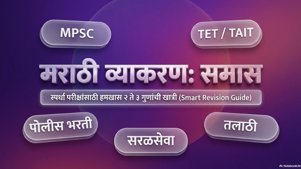 |📚📚📚मराठी व्याकरण |समास| सर्व स्पर्धा परीक्षेसाठी उपयुक्त 📚📚📚|