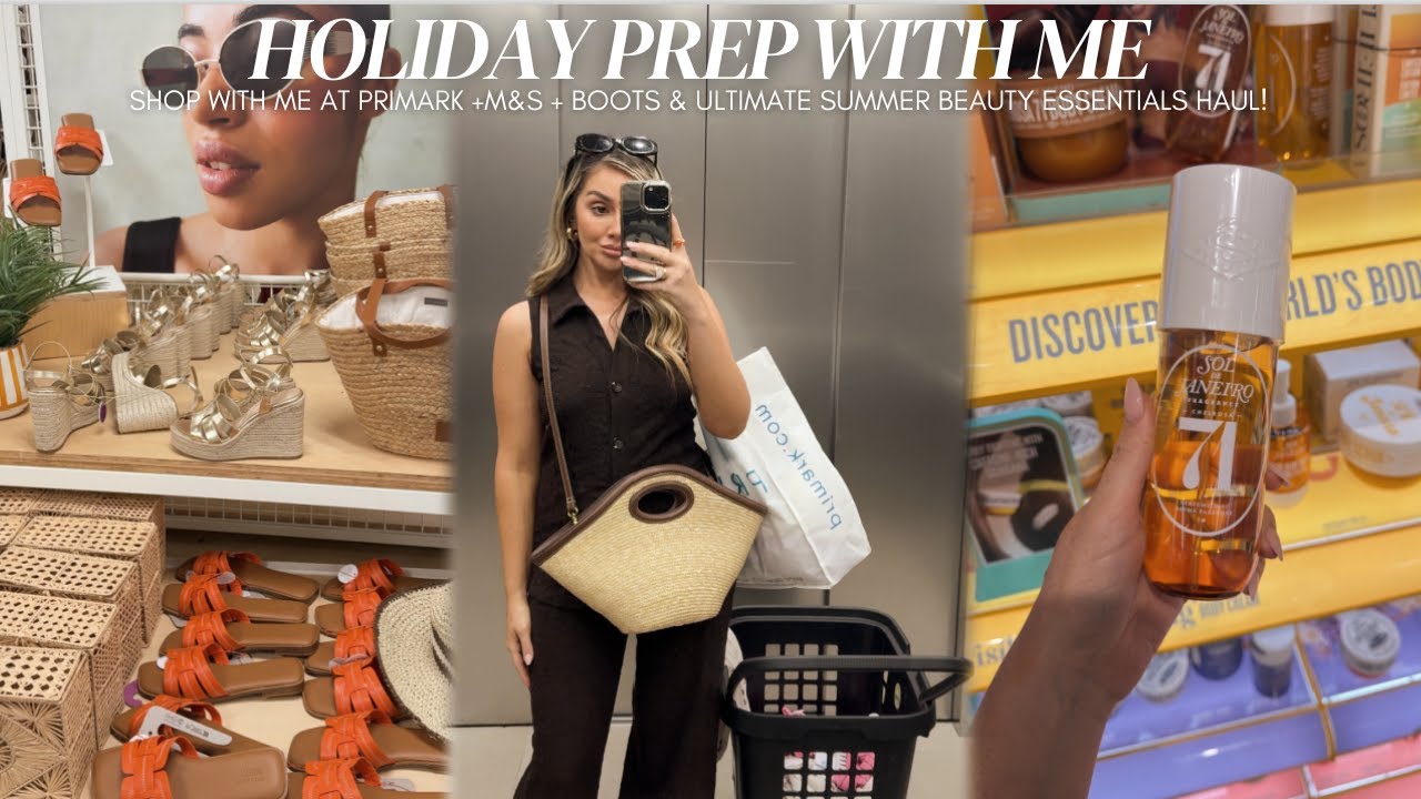 HOLIDAY PREP☀️ | Shop with me at Primark +M&S + Boots & ULTIMATE summer beauty essentials haul!
