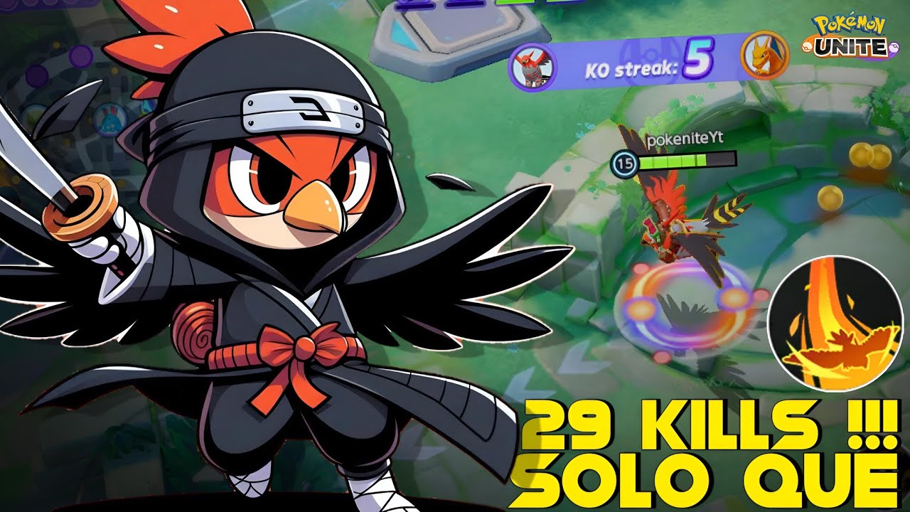 29 KILLS !!! TALONFLAME BECOMES A CURSE FOR ENEMIES IN SOLO QUEUE 🥵 | POKEMON UNITE