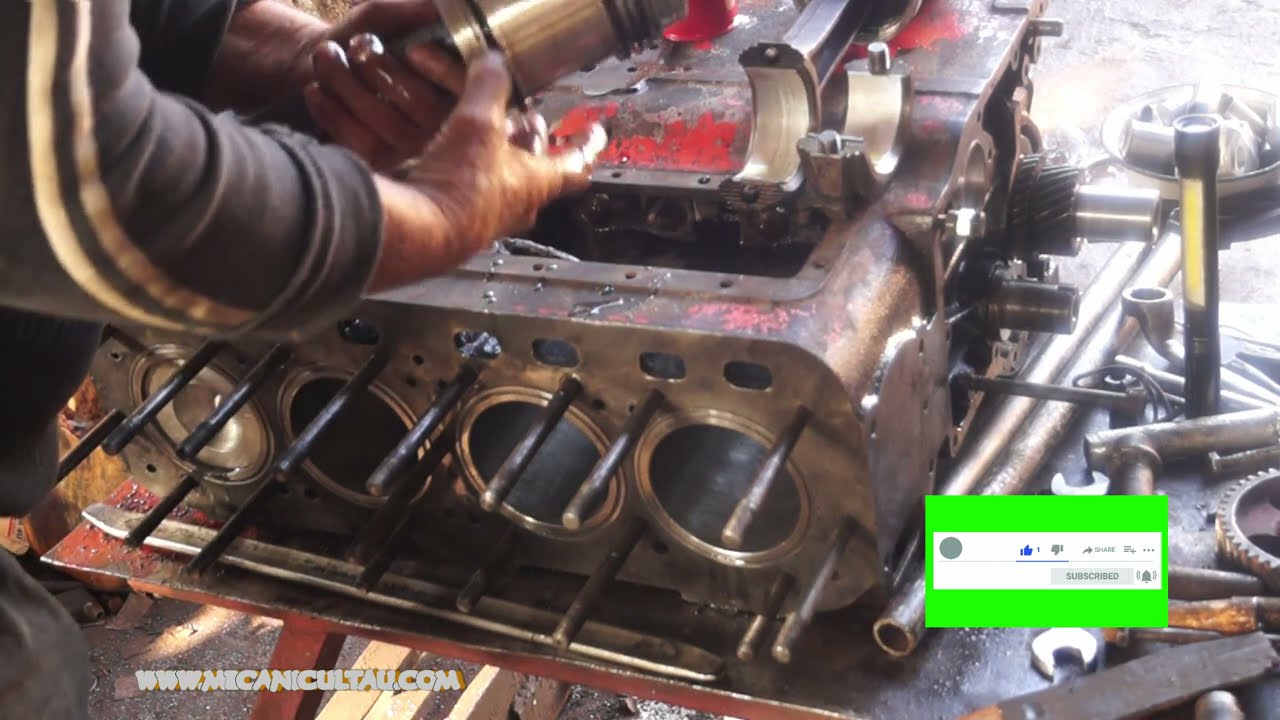 MOTOR D 110 TRACTOR U650  MONTARE ANSAMBLU BIELA PISTON SEGMENTI IN CILINDRI CONDITII TEHNICE MONTAJ