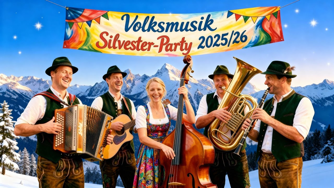 Volksmusik-Silvesterparty NONSTOP 🎶 100 Minuten fröhliche Partylieder 🍾🎉
