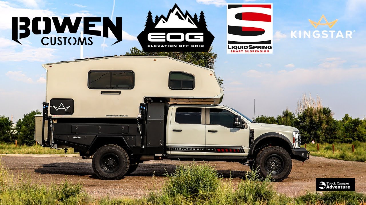 Идеальный внедорожный пикап: F550 с кузовом-кемпером Bowen, кемпером Kingstar и пакетом EOG Black...