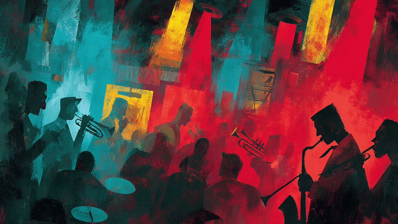 Midnight Jam Session: An Energetic 1950s Bebop Jazz Club