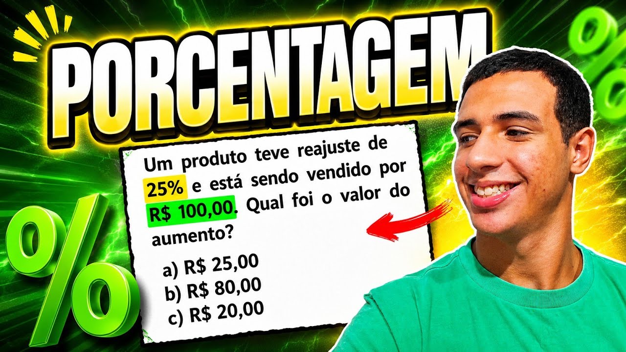 Aprenda PORCENTAGEM de um jeito Fácil e Rápido com Exercícios!