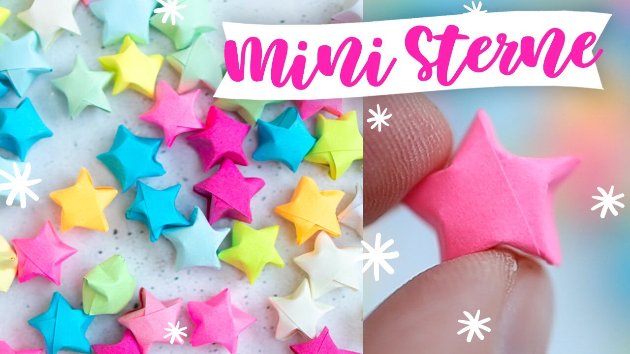 Mini 3D Sterne basteln - Einfache Anleitung zum Falten f&uuml;r Papiersterne | TRYTRYTRY