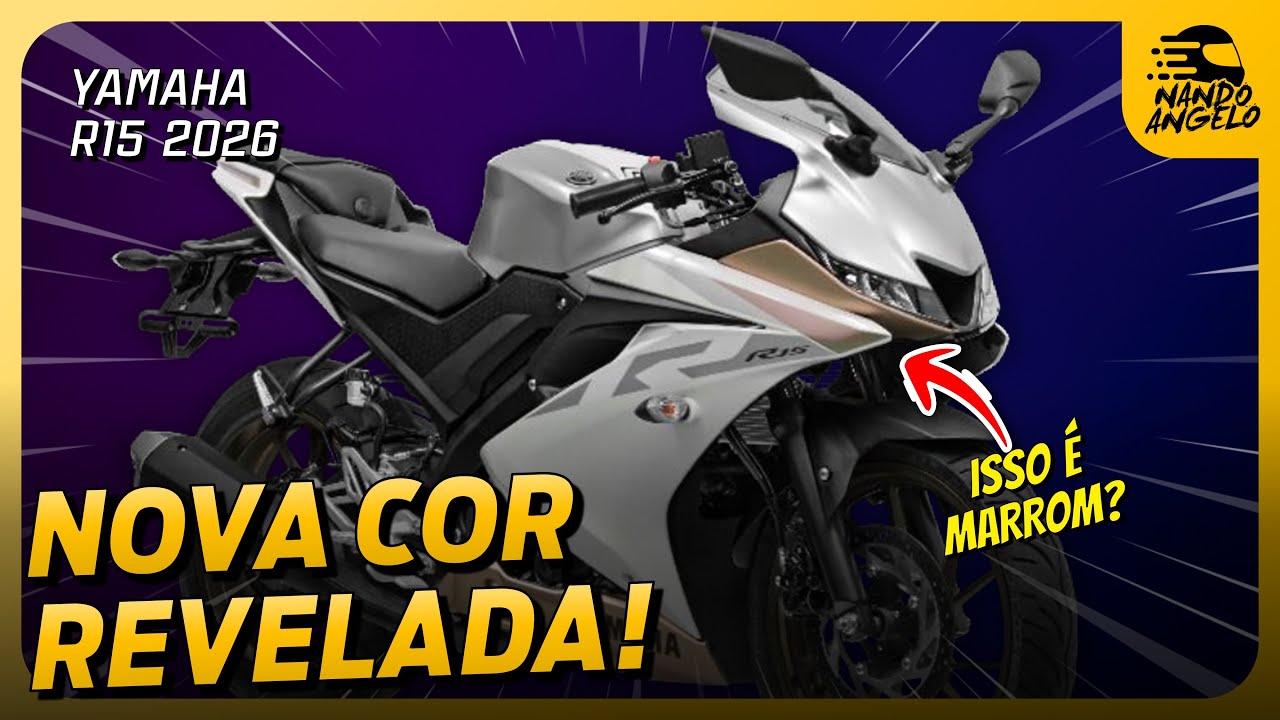 NOVA COR DA R15 2026 REVELADA 🤔 E o que mais? Quanto vai custar? 🤔 #nandoangelo #motovlog