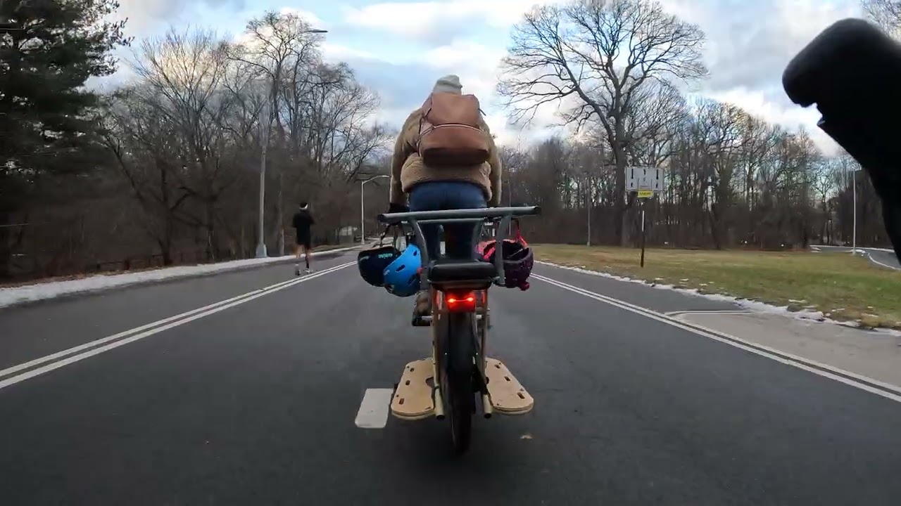 I was riding my bicycle Prospect Park