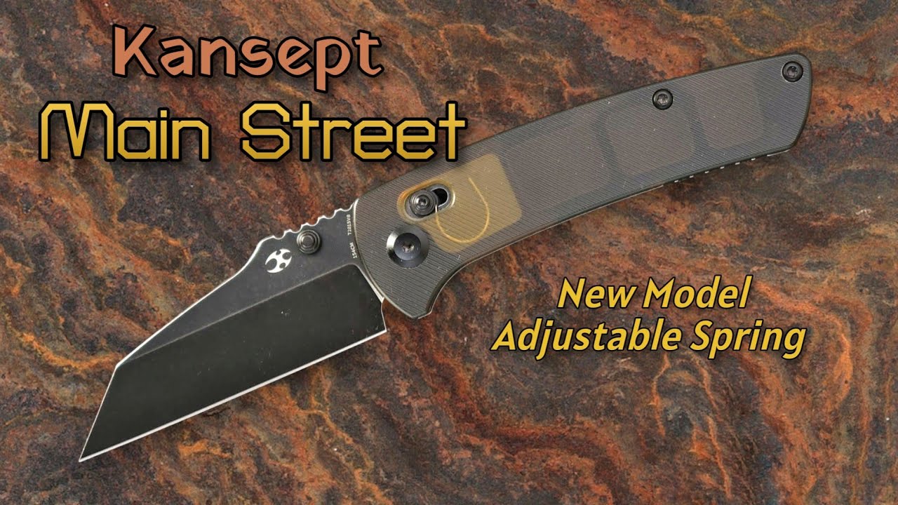 Kansept Main St Bar Lock Folding Knife - New & Improved! Dirk Pinkerton Design!