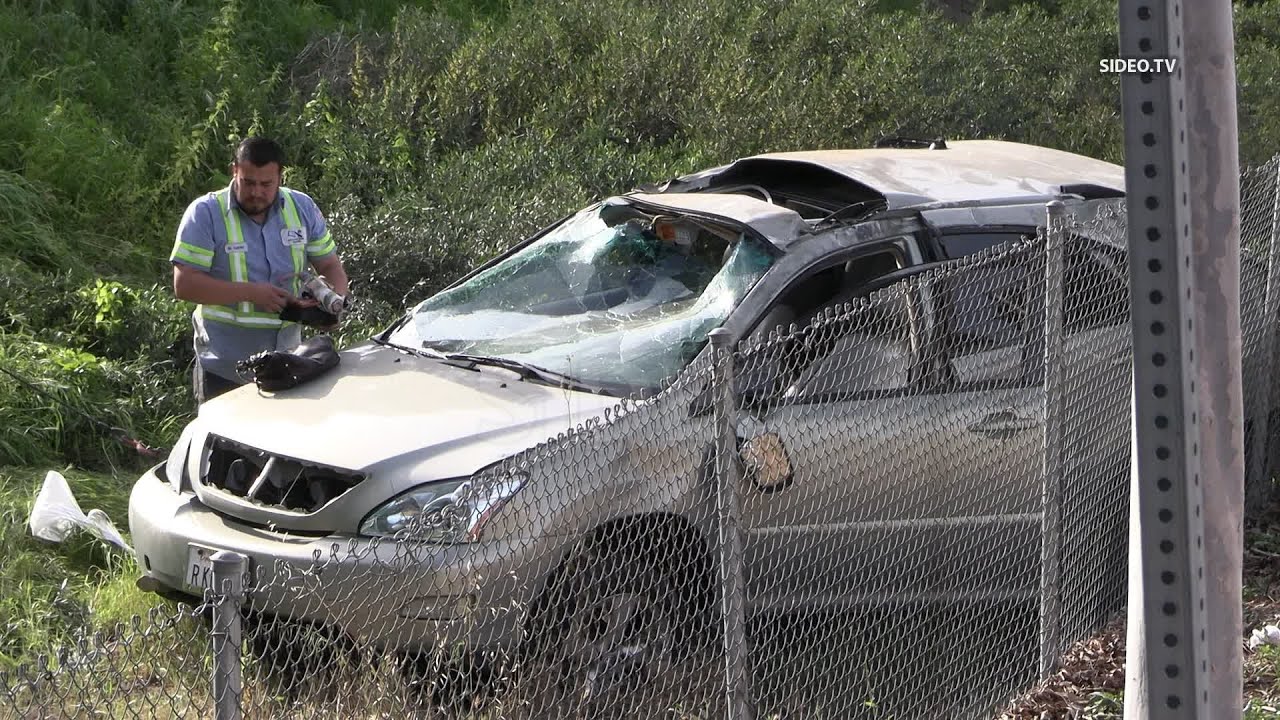 SUV Rolls into Ditch after Accident in Escondido