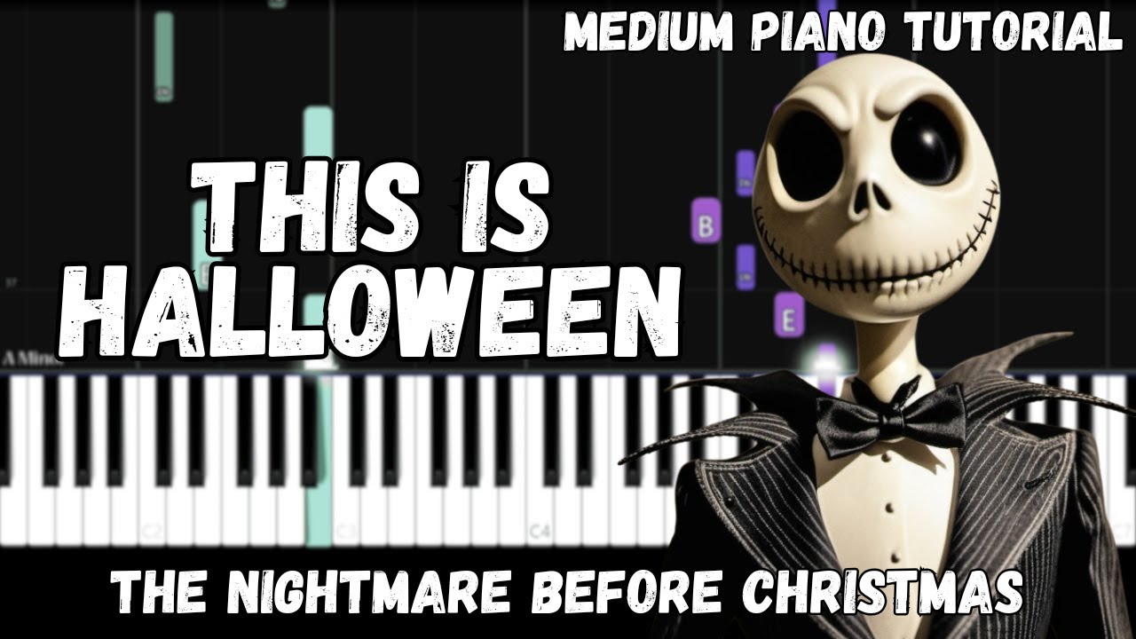 The Citizens of Halloween - This Is Halloween (Medium Piano Tutorial)