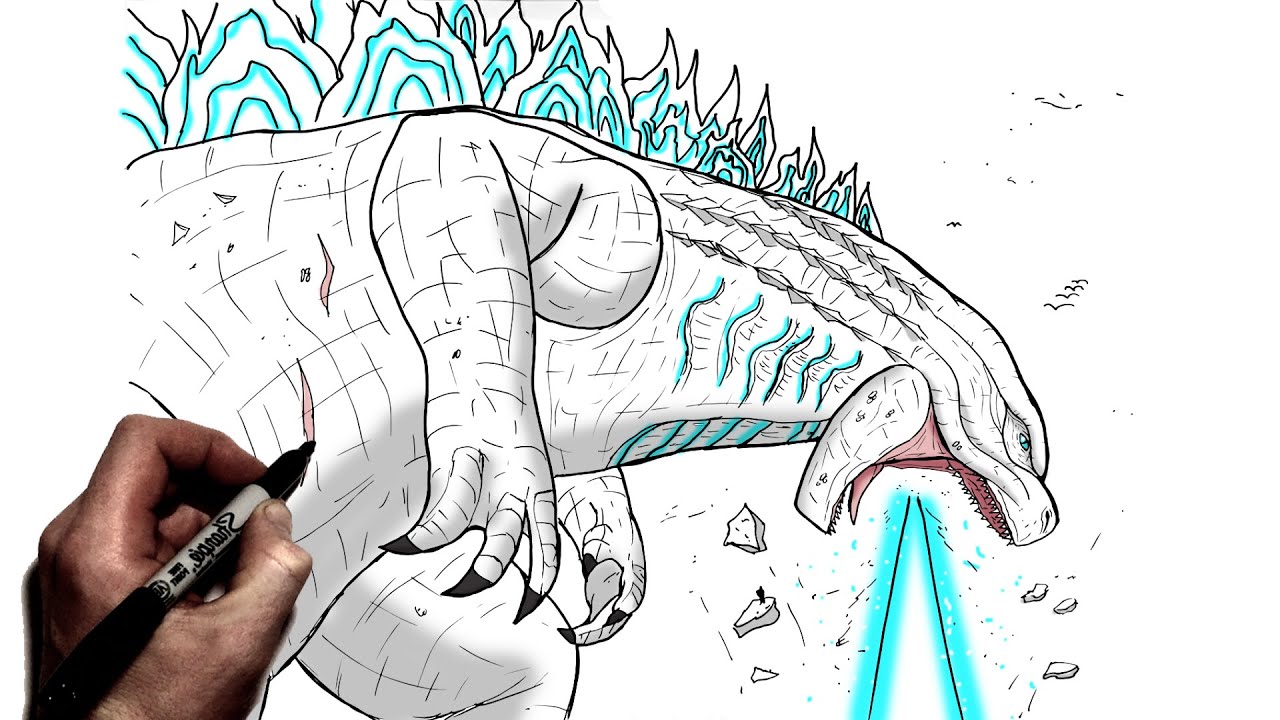 How To Draw Godzilla Hollow Quarry | Step By Step | Monsterverse