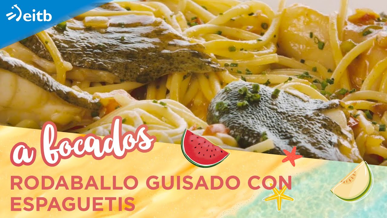 A BOCADOS VERANO: Rodaballo guisado con espaguetis