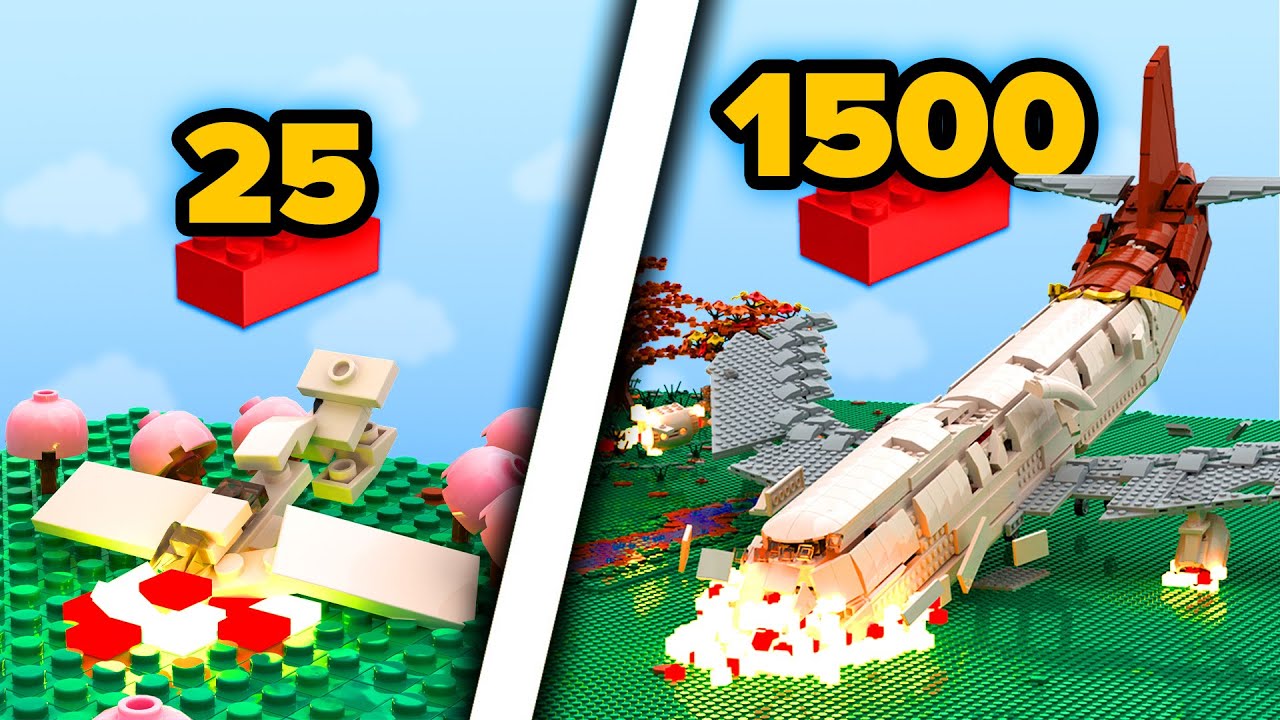 LEGO Plane Crashes in Different Scales | Animation