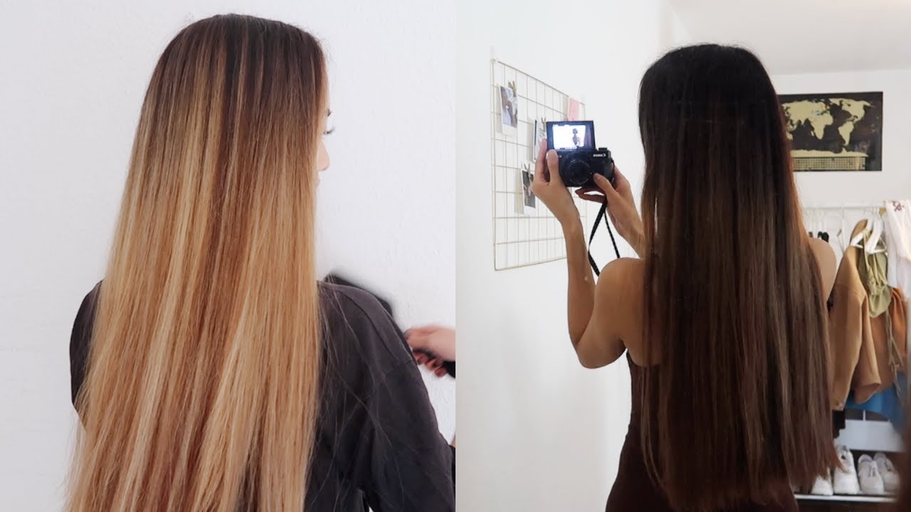 Von Blond zu Braun at home | Schonende HAAR TRANSFORMATION OHNE FÄRBEN