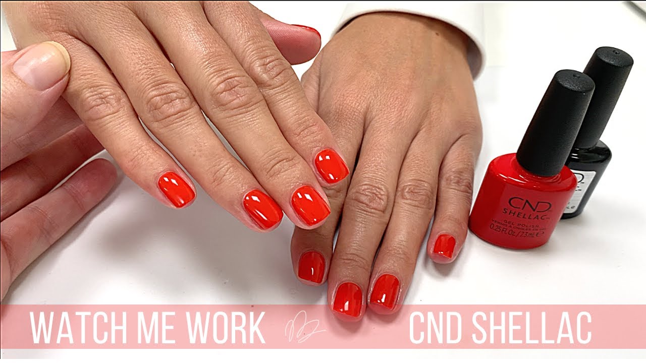 CND Shellac Manicure 'Poppy Fields' Spring 2022 [WATCH ME WORK]