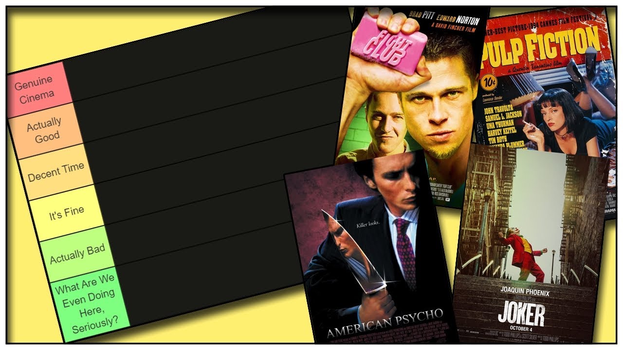 Film Bro Movie Tier List