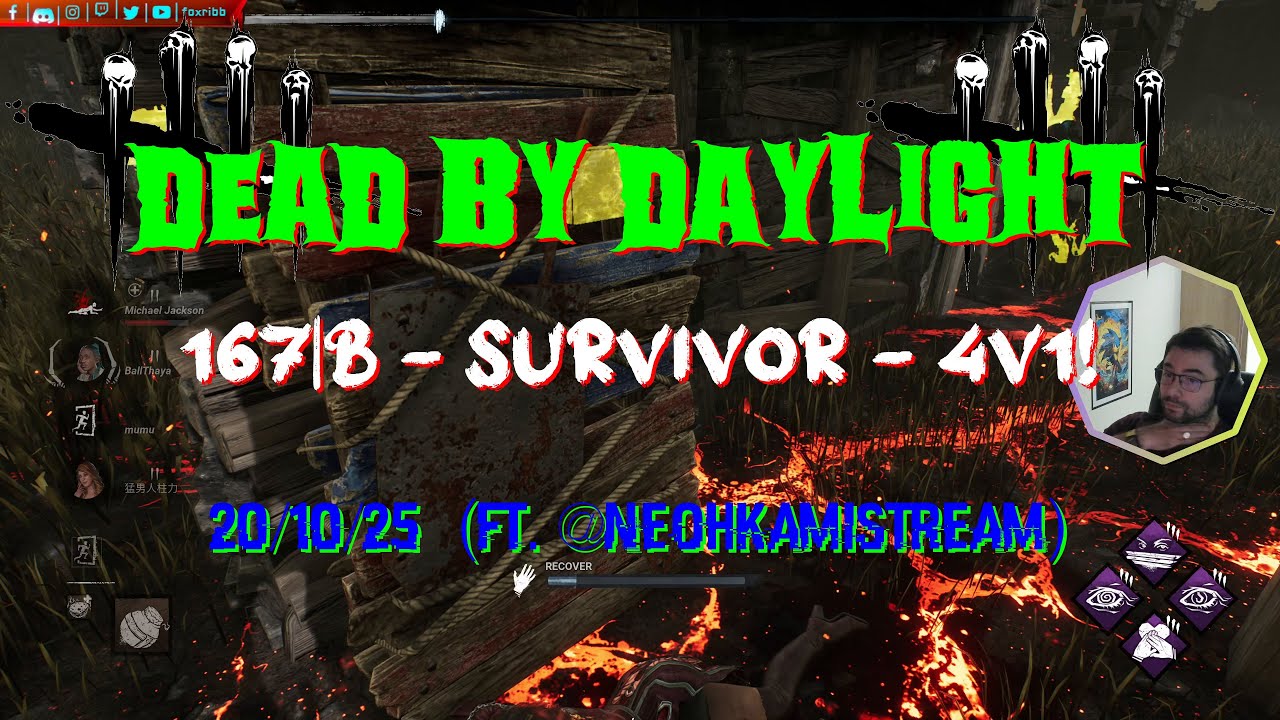 Dead By Daylight - 167|B [4K] - Survivor - 4V1! - 20/10/25 (ft. @NeohkamiSTREAM)