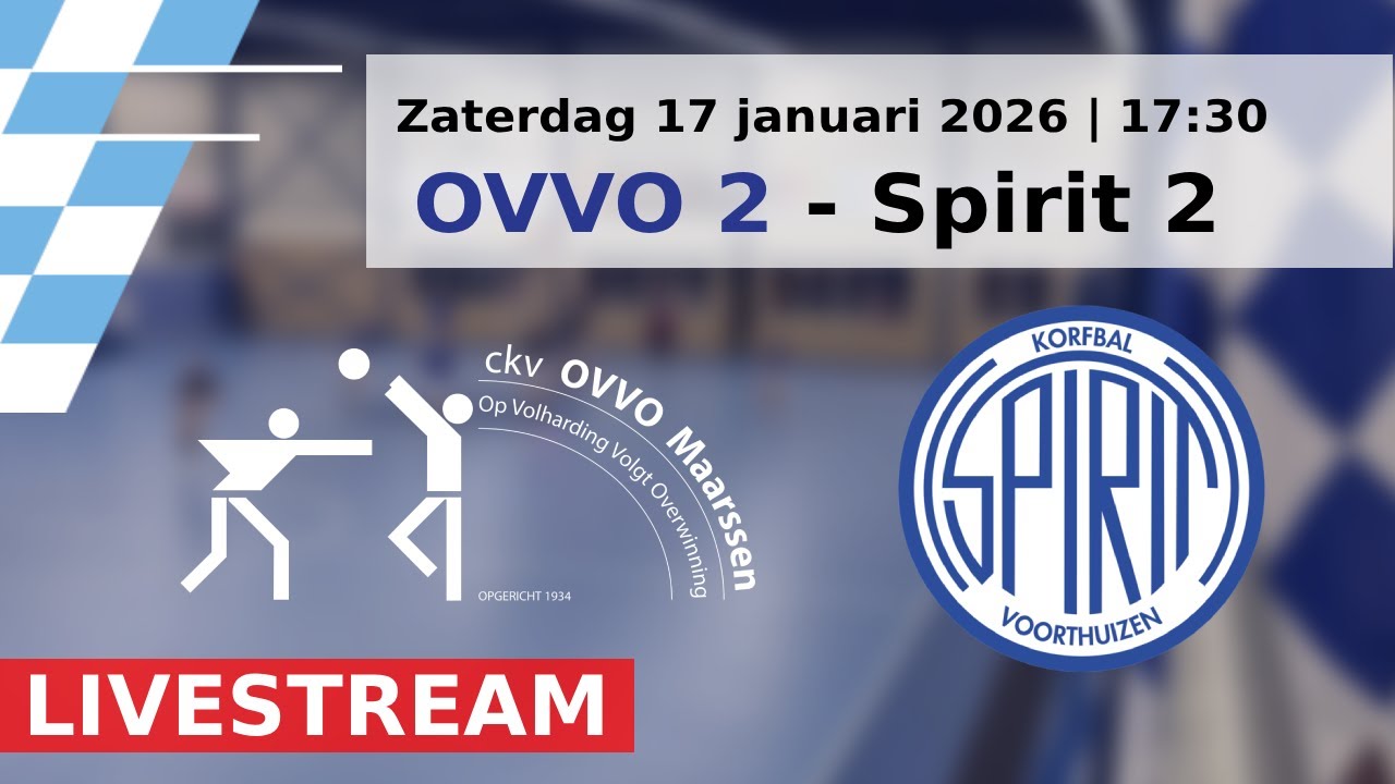 OVVO Maarssen 2 vs Spirit 2 | Livestream (17-01-2026)