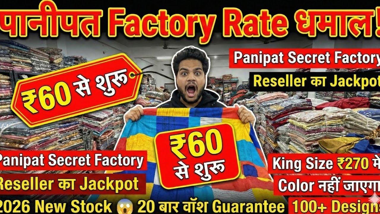 Panipat में सब रो रहे! King Size 108×108 ₹270 + Lifetime No Shrinkage Guarantee 🚀 2026 धमाका 🔥