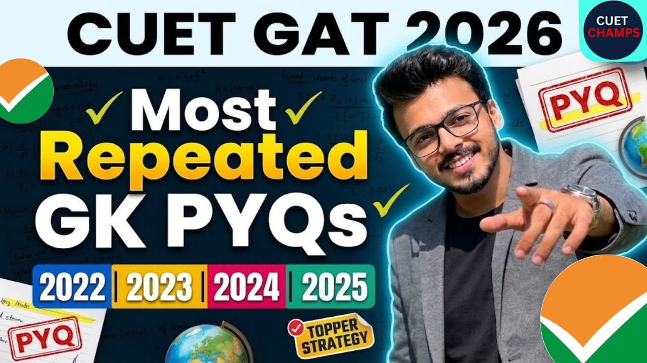 Most Asked GK PYQs (Imp for Next SHIFTS) | CUET GAT 2026 | By Harsh Soni