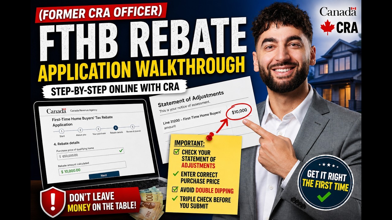(Full 20-min) How to apply for FTHB Rebate for GST/HST - FULL VIDEO WITH CALCULATIONS