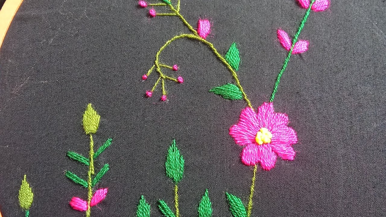 A small embroidery flower design.