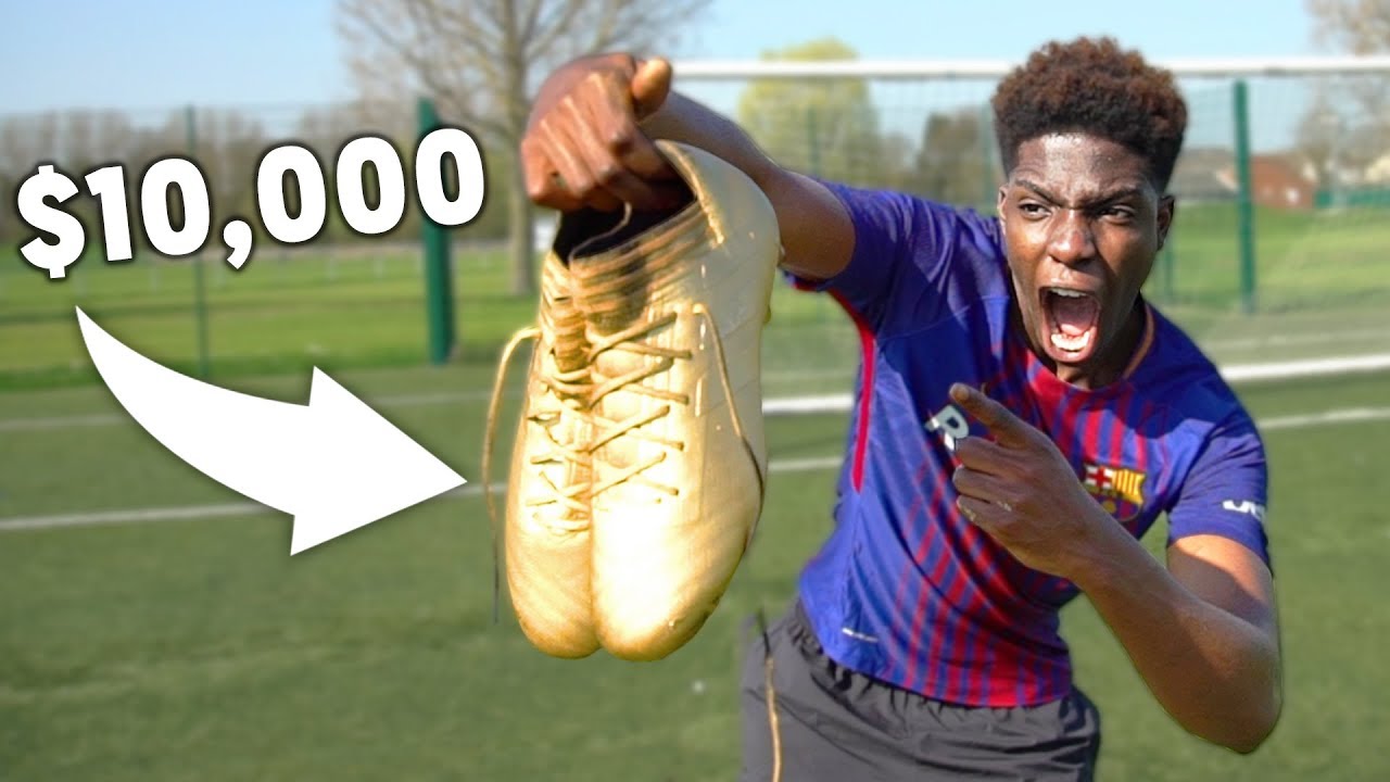 I Got LIONEL MESSI's $10,000 GOLDEN FOOTBALL Boots!