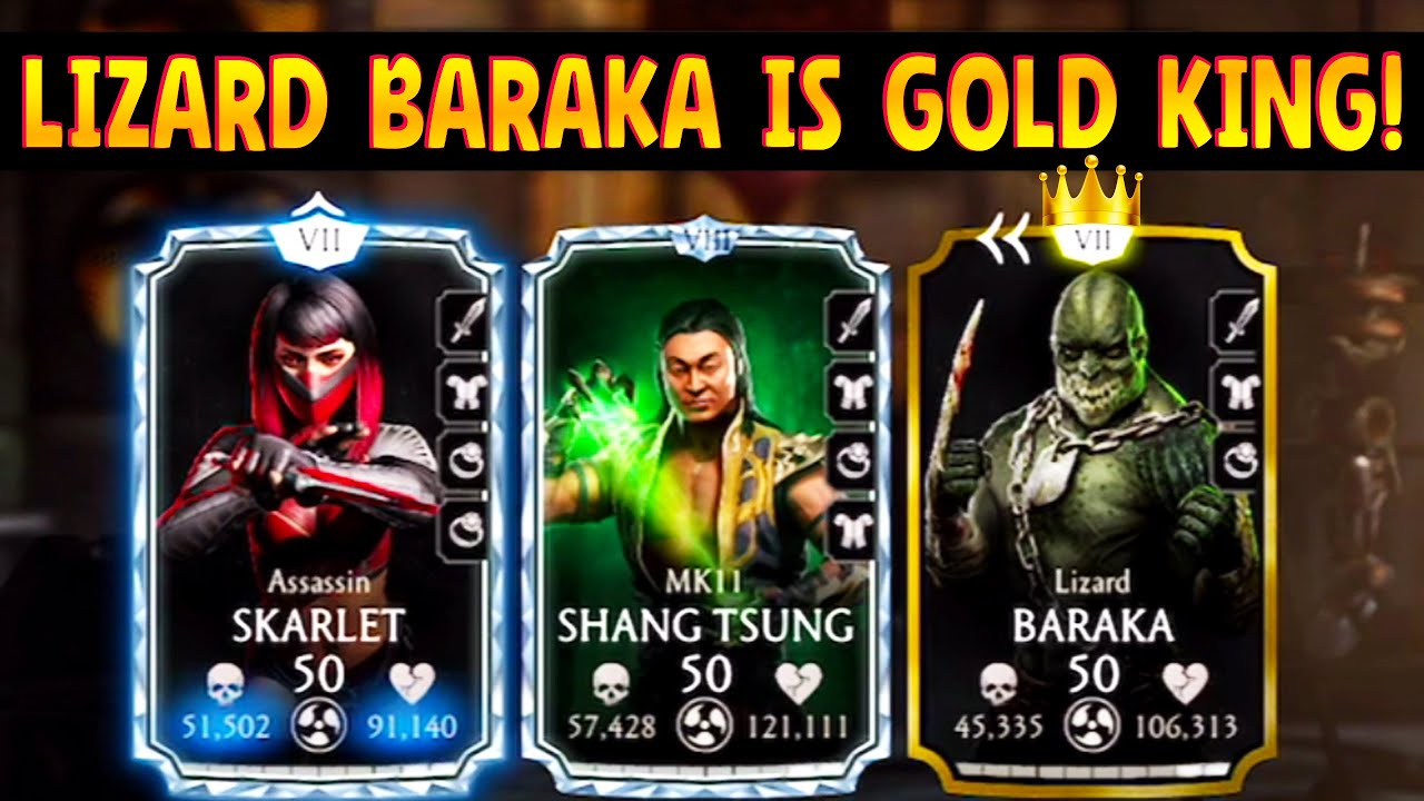 MK Mobile. I Was Wrong... Lizard Baraka is TRUE Gold King!