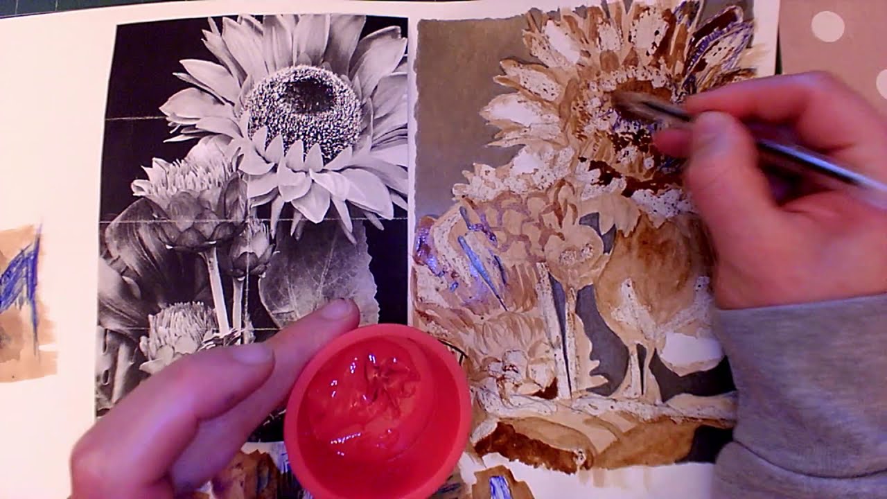 Experimental Mixed Media Drawing - wax resist, coffee, blue biro and hand gel!