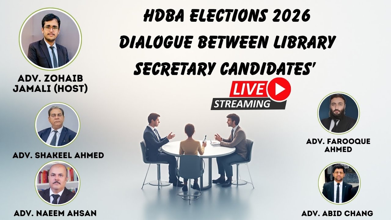 District Bar Hyderabad Elections 2026 | Library Secretary Candidates’ Debate (Live)