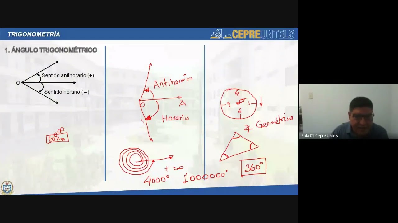 Angulo trigonométrico y  sector circular / Clase completa / Cepre Untels / Semana 1