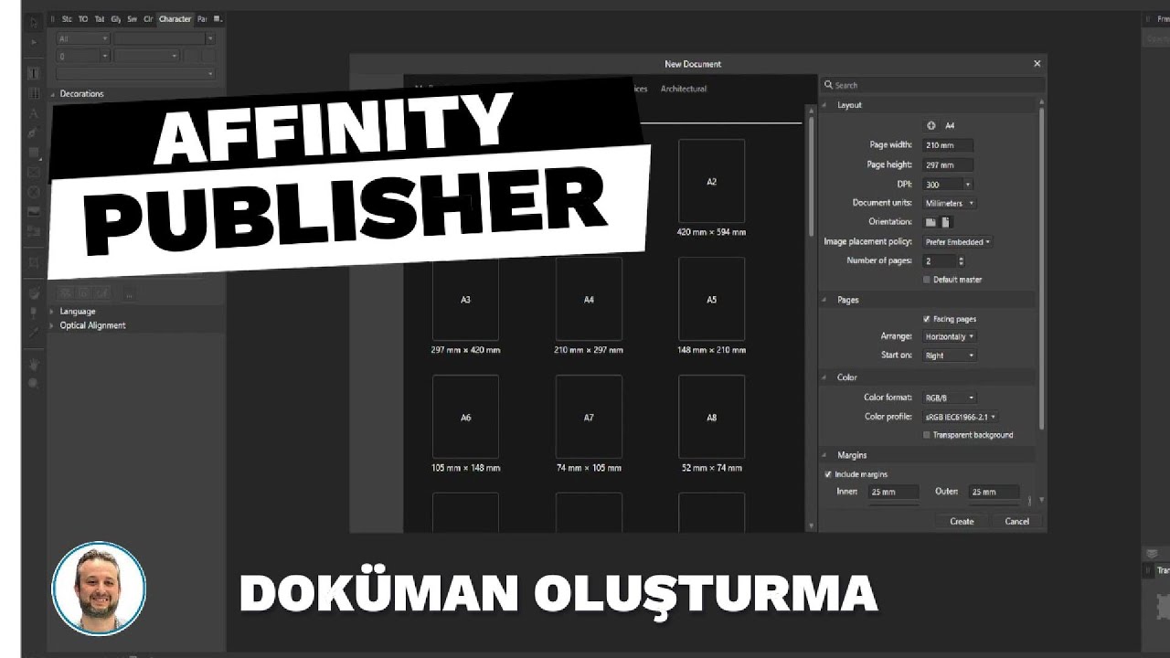 AFFINITY PUBLISHER DOKÜMAN OLUŞTURMA | INDESIGN ALTERNATİFİ EN İYİ PROGRAM | MASAÜSTÜ YAYINCILIK