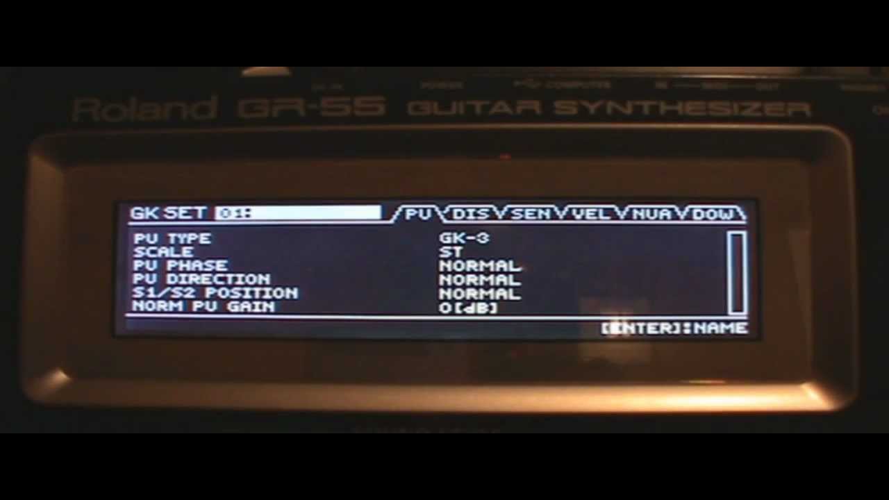 Roland GK-3 Setup on the Roland GR-55