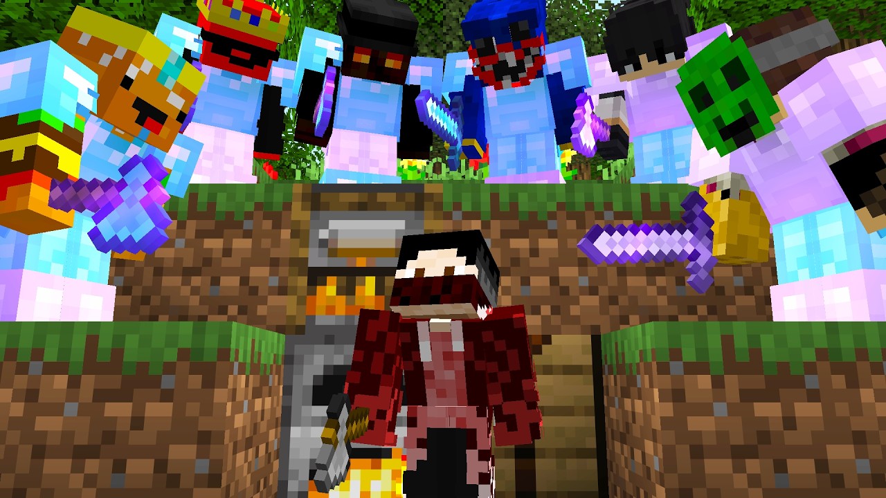 Minecraft Speedrunner VS 6 Hunters REMATCH