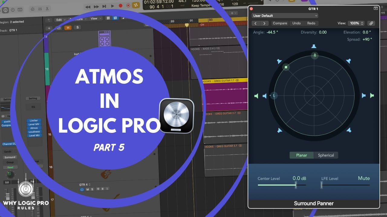 #5 - How Surround Panning Works in Atmos (Dolby Atmos in Logic Pro Series)