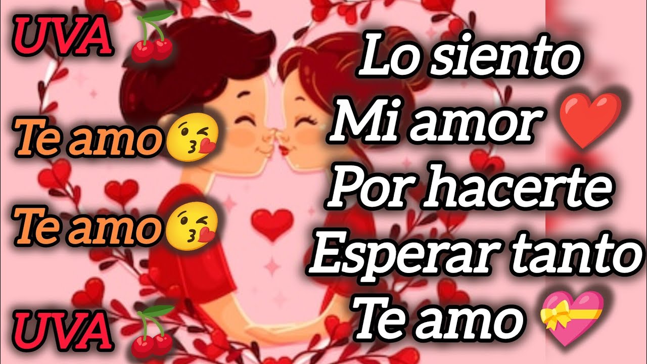 Lo siento mi amor, por hacerte esperar tanto, te amo