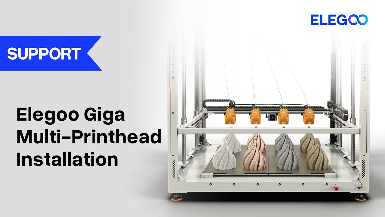 How to Install the Multi-Printhead on Elegoo OrangeStorm Giga