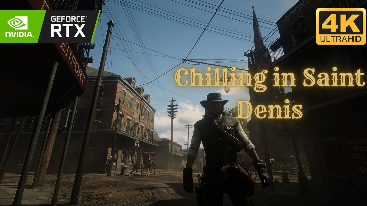 SAINT DENIS AWAKENING 🌙☀️ | Night to Day Cinematic Walk (RDR2 4K Ultra)