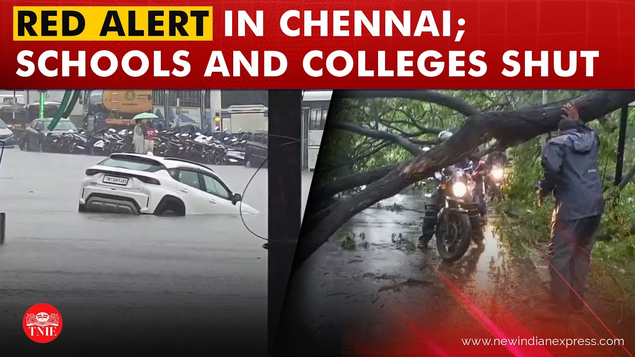 Red alert in Chennai, Tiruvallur as Cyclone Ditwah brings heavy rain; schools, colleges remain shut