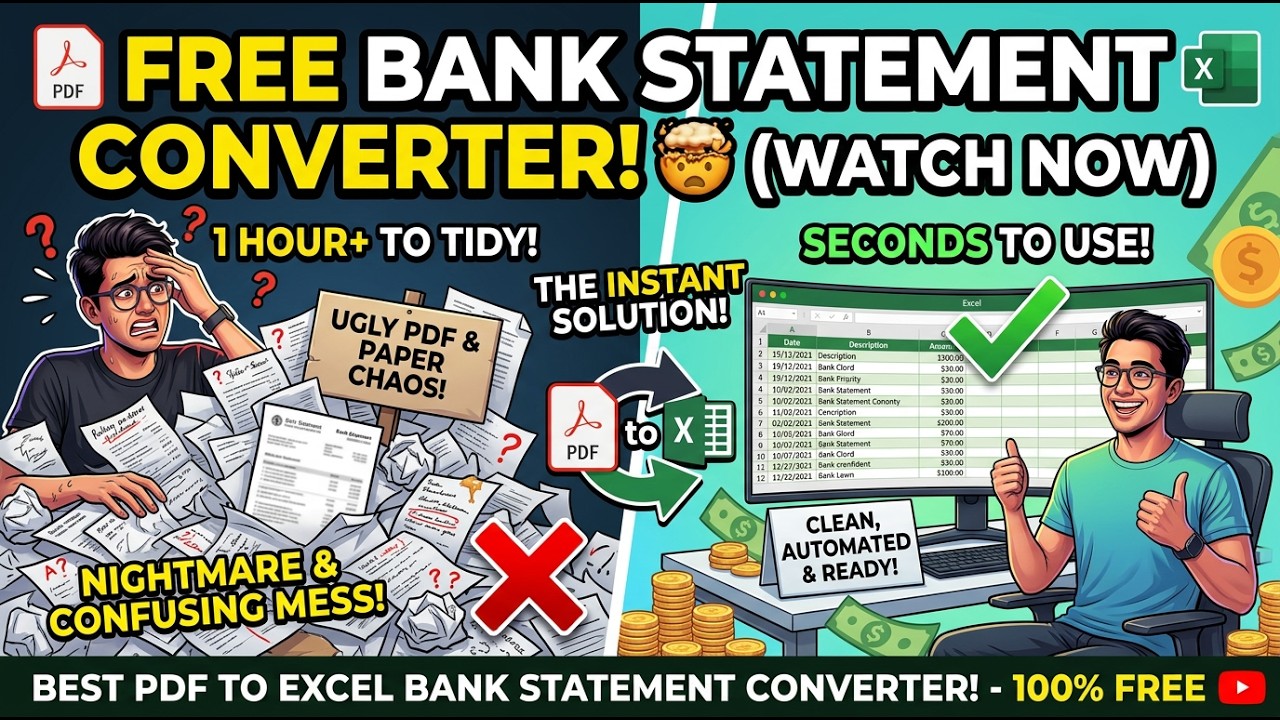 Free Bank Statement Converter Free Tool | PDF to Excel & CSV