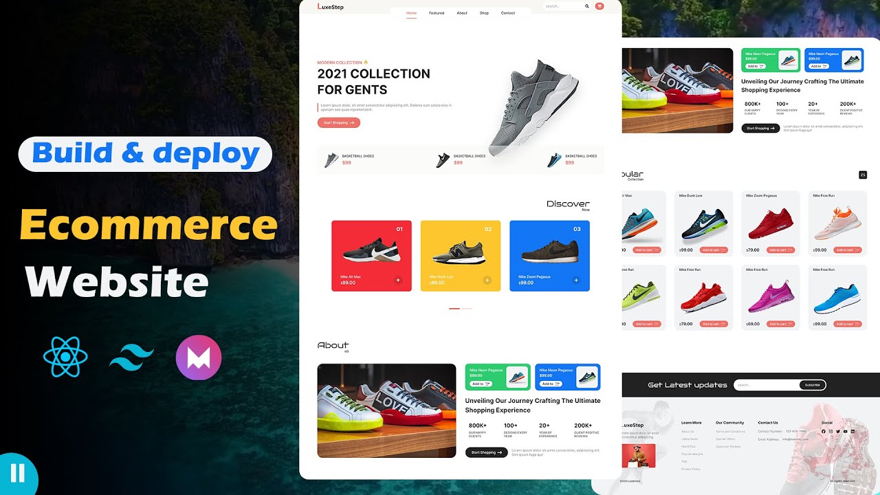 React Ecommerce Project With Tailwind CSS - Build and Deploy React App