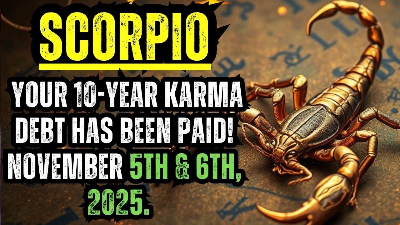 SCORPIO &mdash; YOUR 10-YEAR KARMA DEBT HAS BEEN PAID! NOVEMBER 5TH & 6TH, 2025. THE UNIVERSE FINALLY&hellip;