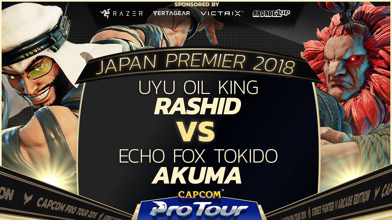 UYU Oil King (Rashid) vs Echo Fox Tokido (Akuma) - Japan Premier Top 8 - CPT 2018