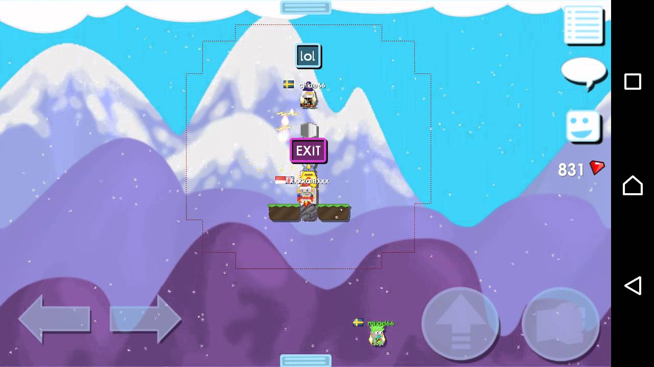 Meeting pro players and showing you a good world in growtopia